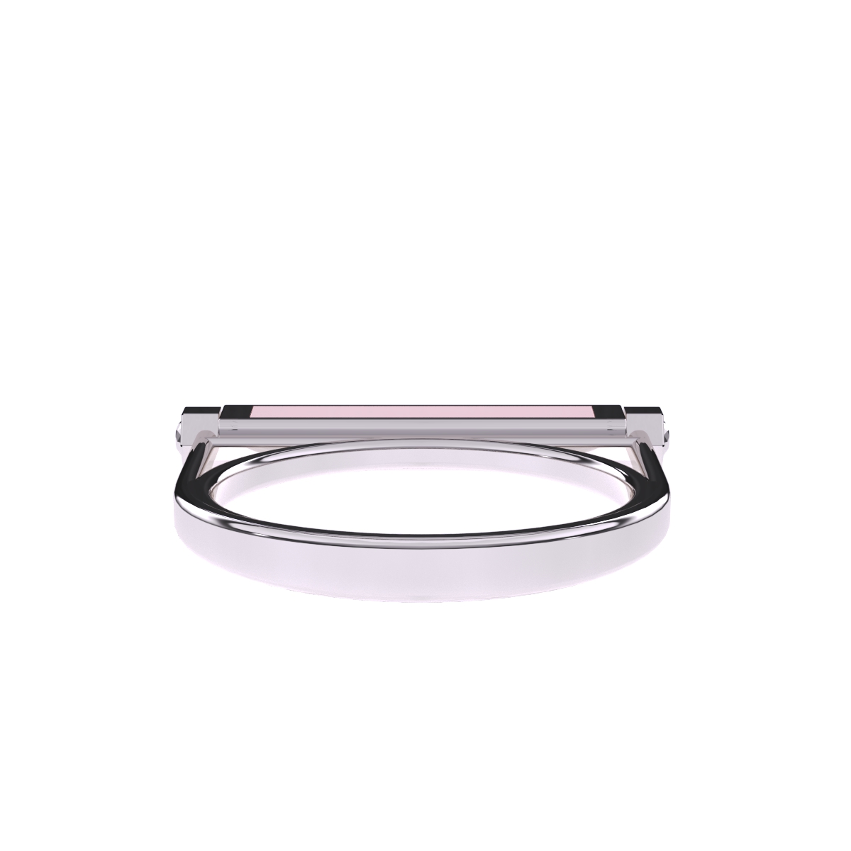 Modern Lab Grown Diamond Bar Engagement Ring